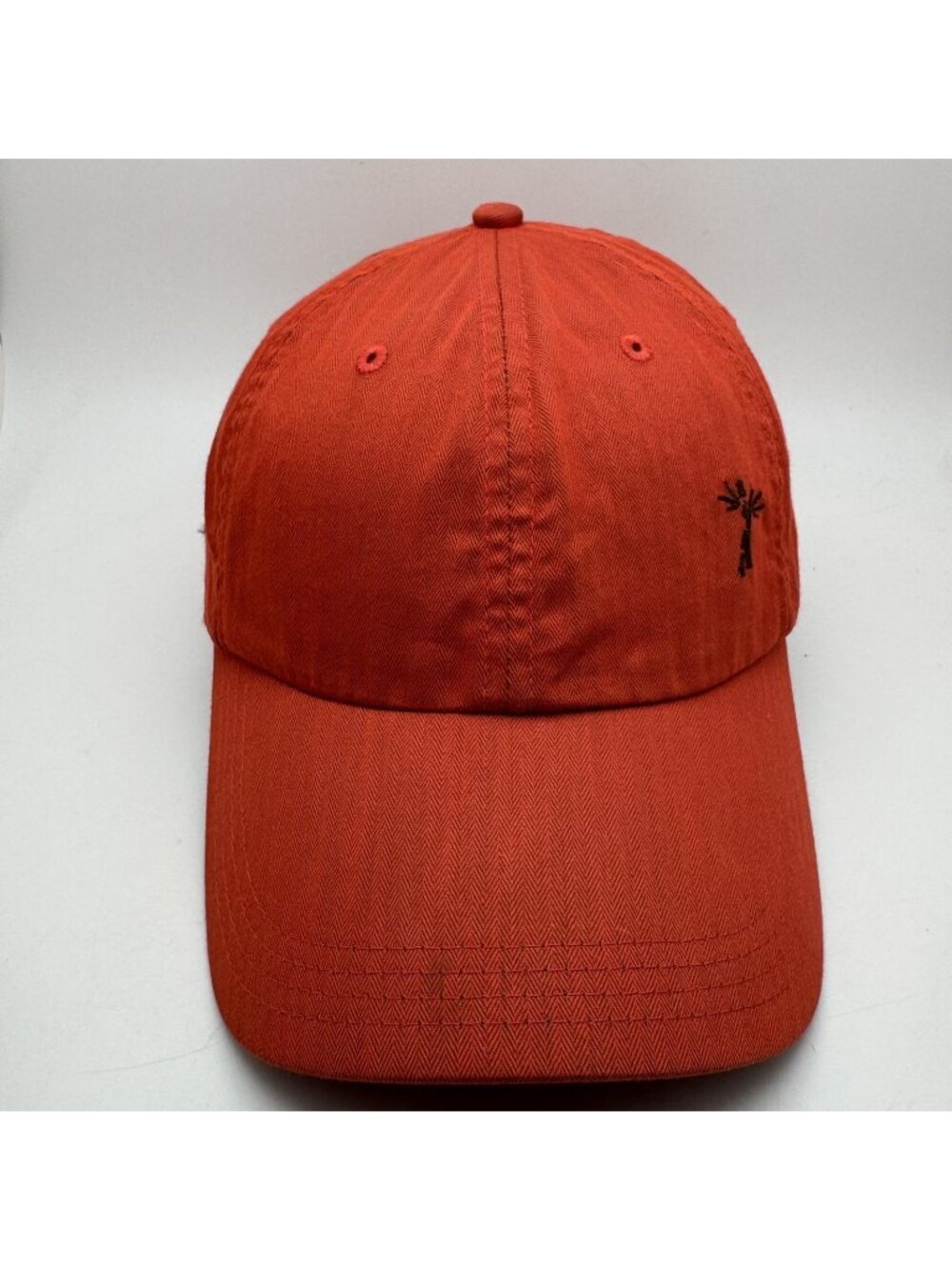 Cariloha  Grand Bahama Baseball Cap Hat Palm Tree Organic Cotton Blend Men's Red